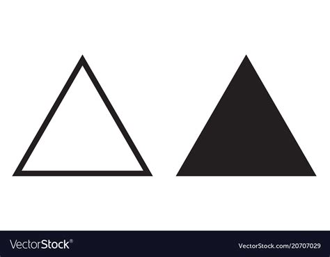 Equilateral Triangle Icon Line Royalty Free Vector Image
