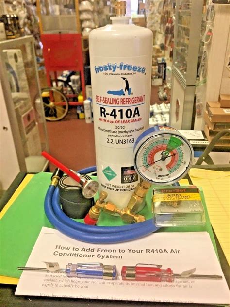 R410a 410 Do It Yourself Recharge Kit Refrigerant With Leak Stop In