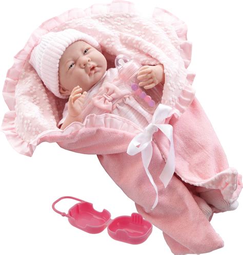 Jc Toys 155 Soft Body La Newborn Baby Doll In Deluxe Bunting And Doll