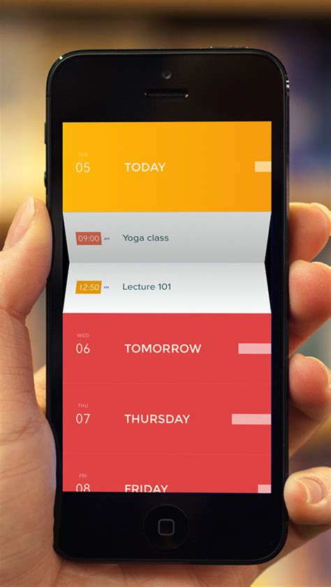 Mobile App Design Inspiration Peek Calendar Designbeep