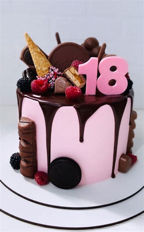 47 Cute Birthday Cakes For All Ages Pink And Chocolate Cake