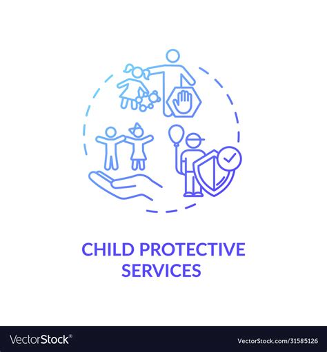 Child Protective Service Concept Icon Royalty Free Vector