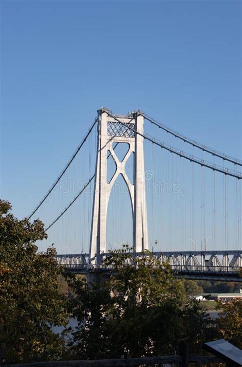 Vertical Shot Of The Franklin Delano Roosevelt Mid Hudson Bridge New