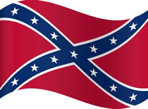 Vector Country Flag Of The Confederate Rebel Flag Waving Vector