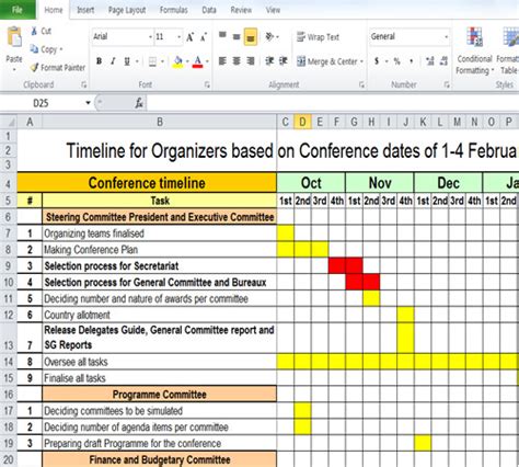 Free Timeline Spreadsheet Download Sample Timelines