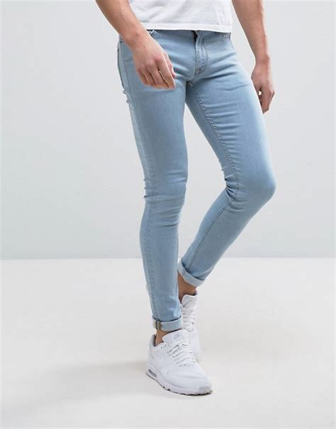 Asos Asos Extreme Super Skinny Jeans In Bleach Wash