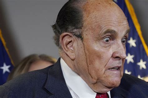 A washington, d.c., court has suspended the law license for rudy giuliani, former president donald trump's attorney, just weeks after new . Rudy Giuliani drips sweat and 'other' at latest press ...