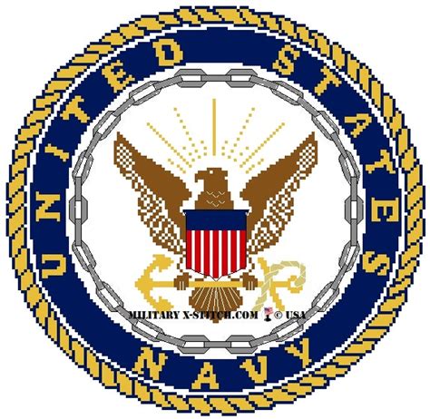 Navy Emblem 10 In Pdf Military Xstitch Com