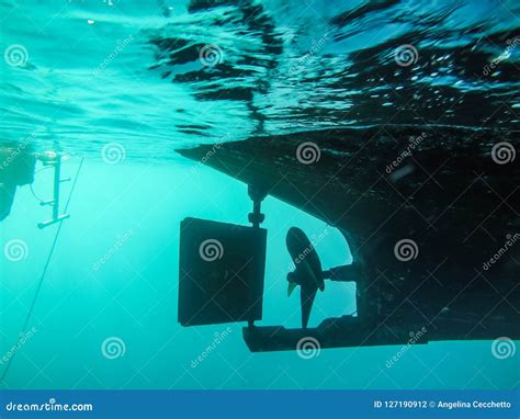 Underwater Boat Propeller In The Red Sea In Egypt Stock Photo Image