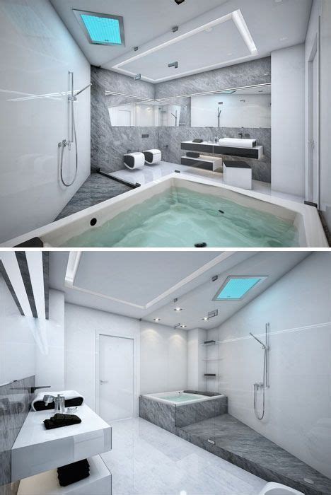 Incredible Unique Futuristic Bathroom Design Apartment Bathroom
