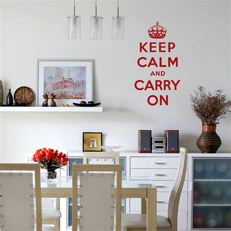 Keep Calm And Carry On Wall Sticker Quote By Spin Collective