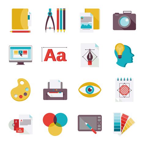 Graphic Design Icons Flat 439008 Vector Art At Vecteezy