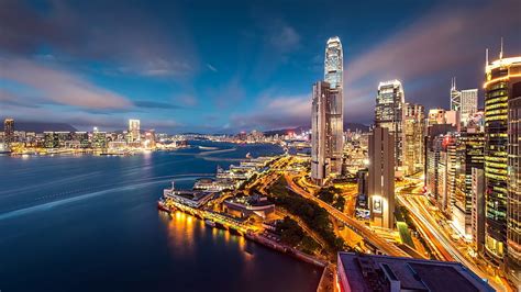 Hong Kong Harbour Night Cities Hd Wallpaper Peakpx