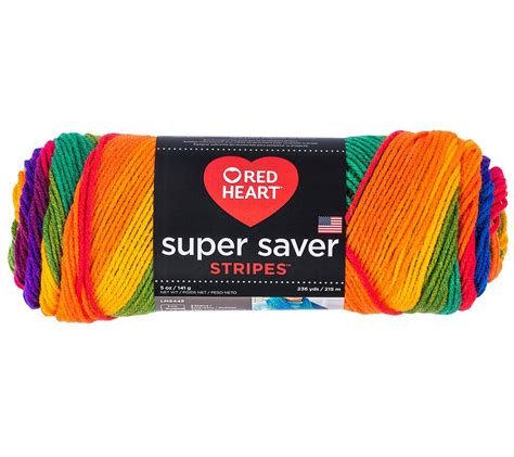 Red Heart Multipack Of 6 Favorite Stripe Supersaver Yarn