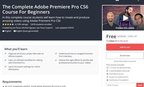 Learn how to use adobe premiere pro in this free course. The Complete Adobe Premiere Pro CS6 Course For Beginners ...
