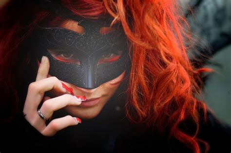 Wallpaper Face Women Redhead Red Mask Fashion Clothing Head Julia Vlasova Color