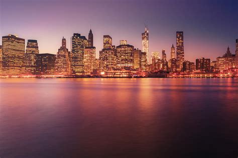 New York City Skyline Night Lights Photograph By Vivienne Gucwa Pixels