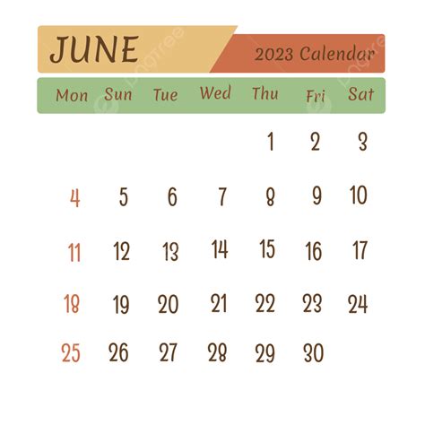 Kalender 2023 Hd Transparent Kalender Bulan Juni 2023 June 2023