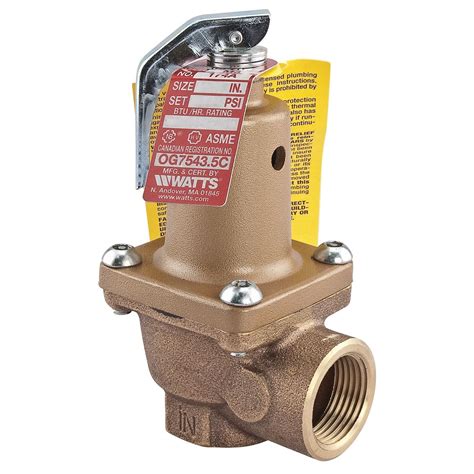 Watts® Series Lf174a Asme Water Pressure Relief Valves For Pressure