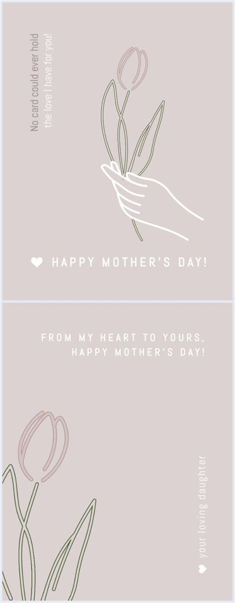 mothers day card printable pdf design corral