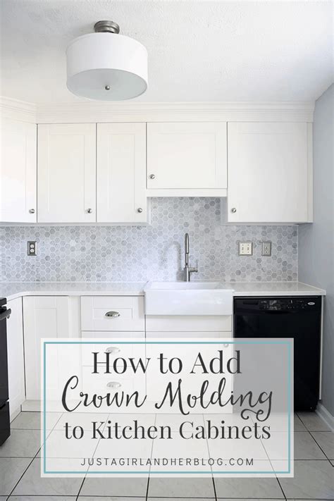 Matching the molding details when cabinets meet the ceiling. How to Add Crown Molding to Kitchen Cabinets | Abby Lawson