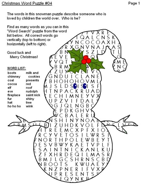 Free Printable Christmas Word Search For First Grade Printable Templates