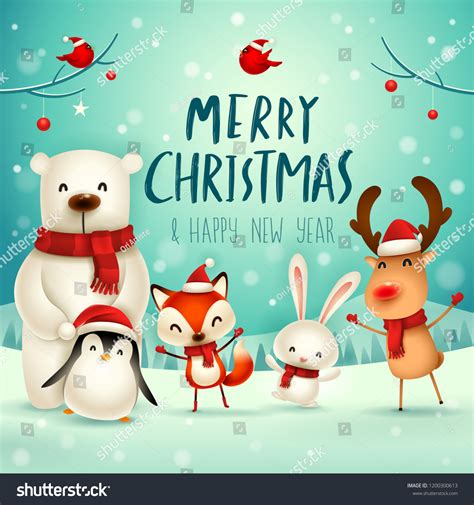 Merry Christmas Happy New Year Christmas Stock Vector Royalty Free
