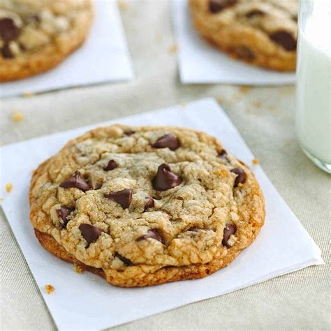 Bake one sheet at a time for 8 to 9 minutes or until lightly browned all over. The Best Chewy Chocolate Chip Cookies Recipe | Jessica Gavin