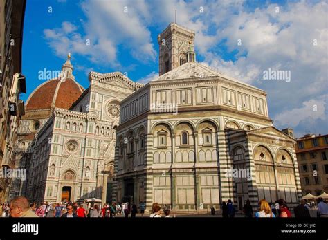 Santa Maria Del Fiore Cathedral On Piazza Del Duomo Florence Tuscany