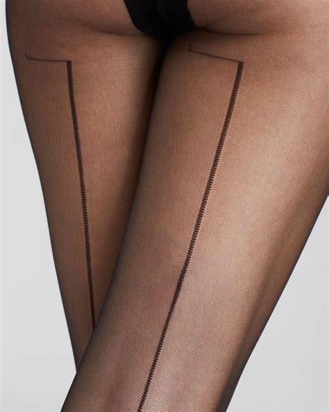 lyst pretty polly alice olivia by back seam tights in black