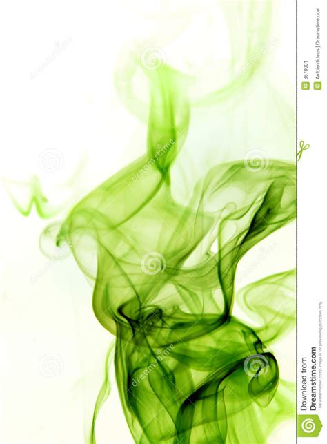 Green Smoke On White Background Stock Image Image 8670901