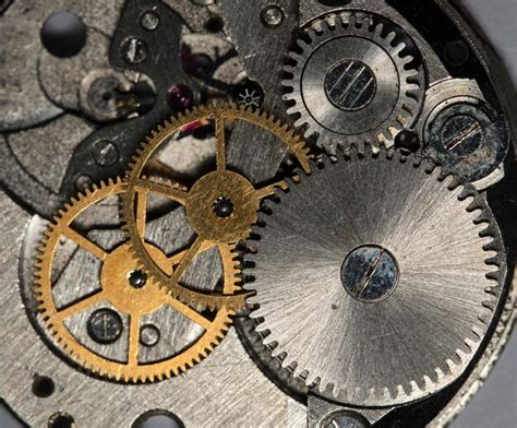 Premium Photo Close View Of Old Clock Mechanism With Gears And Cogs