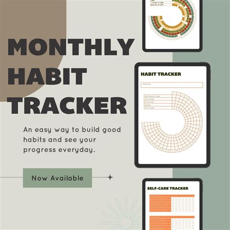 Habit Tracker Printable Healthy Habits Goal Setting Mom Etsy Australia