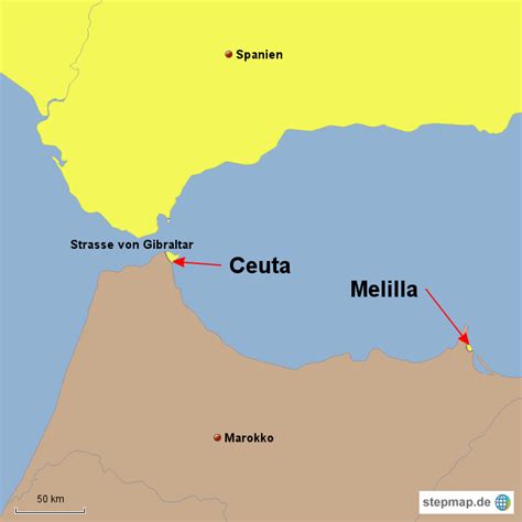Stepmap Ceutamelilla Landkarte Für Afrika