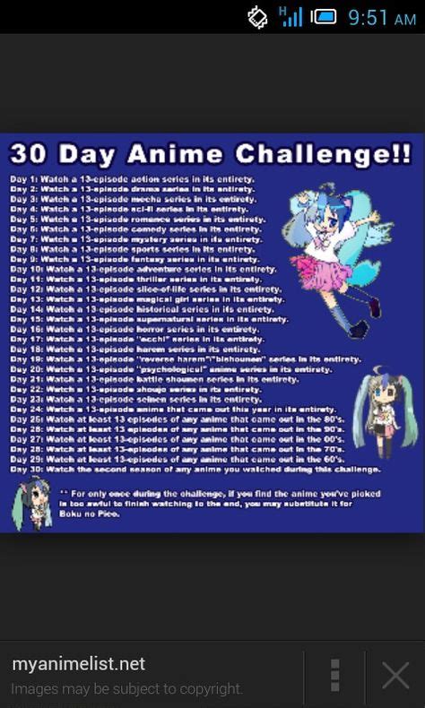 30 Day Anime Challenge 30 Day Drawing Challenge Drawing Challenge