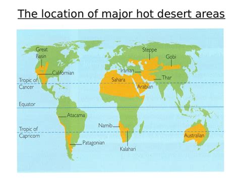 aqa as level geography hot desert environments lesson 1 where are hot deserts teaching
