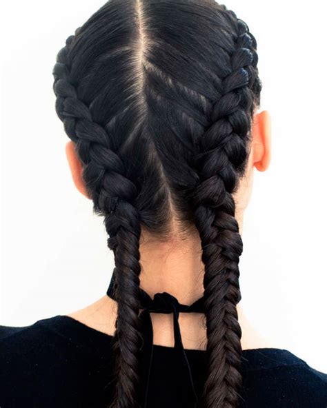Then gather it at the nape, securing it into a ponytail with an elastic band. French Braids 2018 (Mermaid, Half-up, Side, Fishtail etc ...