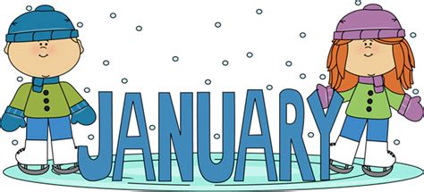 Months Of The Year January Clip Art Library