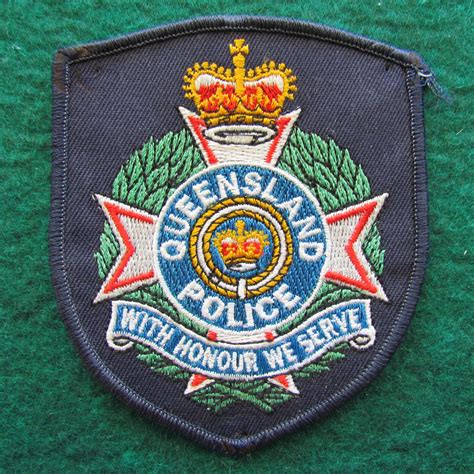 Queensland Police Shoulder Patch With Honour We Serve Gumnut Antiques