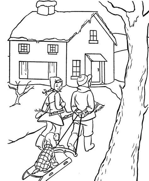 Coloring Pages Christmas Scenes Lets Coloring The World