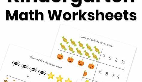 These Halloween Kindergarten math worksheets will add some spooky fun