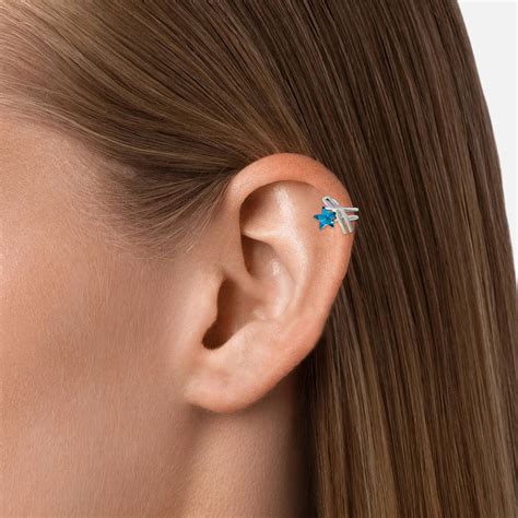 Wholesale Blue Star Shaped Ear Cuff Earring Jr Fashion Accessories