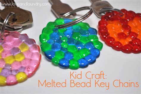 Melted Bead Keychains Kid Craft Contributor Sugar Bee Crafts