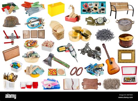 Simple Common Household Objects And Tools Isolated Set All Full Size