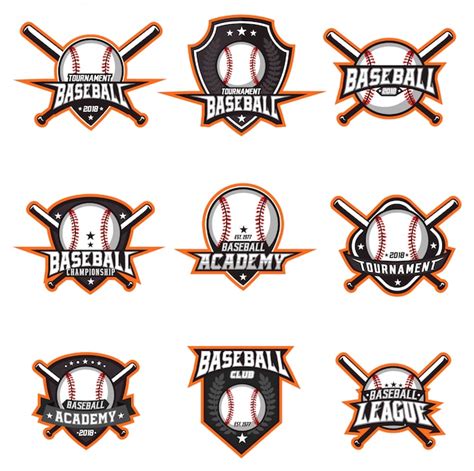 Premium Vector Baseball Logo Vector Set