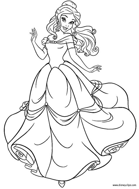 Belle coloring page | Belle coloring pages, Princess coloring pages