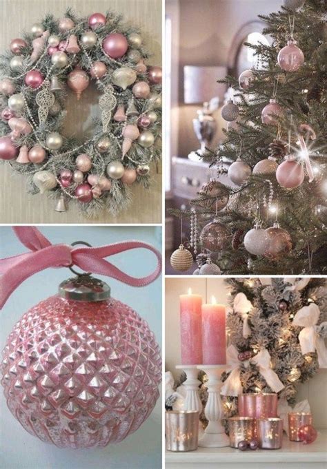 Light Pinks and Silver  Light Summer Pink Xmas, Rose Gold Christmas