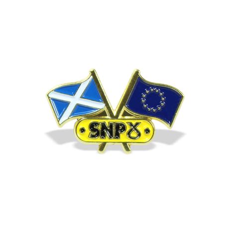 Snp Scotland And Eu Flags Pin Badge The Official Snp Store
