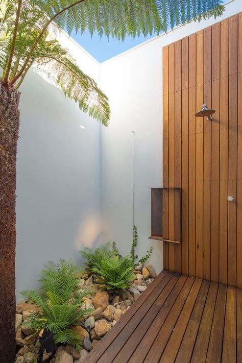 Outdoor Shower Courtyard Wonderful Addition To House Modern