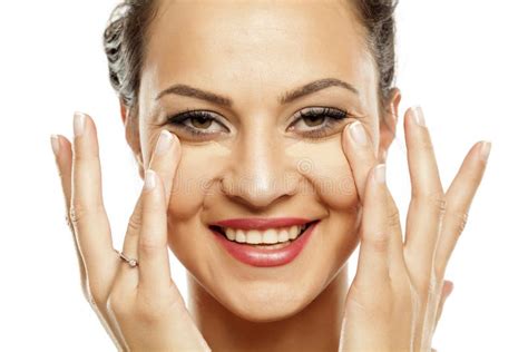 Women Applying Concealer Stock Image Image Of Face 104052907